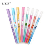 4Pcs/set Unicorn Erasable Gel Pen 0.5mm Kawaii Blue Black Ink Pensage Ručka za pisanje za školske uredske potrepštine