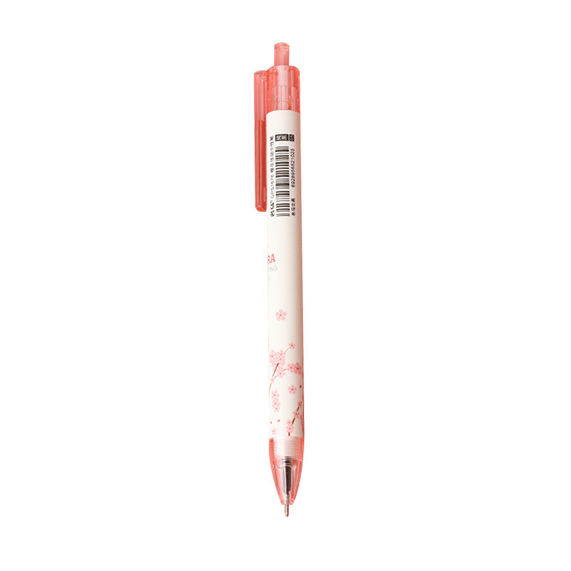 2X Pink Princess Sakura Press Gel Pen Školski pribor Studentski pribor za pisanje crna tinta 0,5 mm