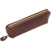 Retro marhabőr cipzáros tolltartó Nature valódi bőr tolltartó Írószer tartó tolltáska iskolai irodaszerek ajándék