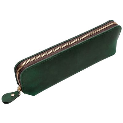 Retro marhabőr cipzáros tolltartó Nature valódi bőr tolltartó Írószer tartó tolltáska iskolai irodaszerek ajándék