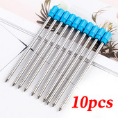10PCS 70MM Crystal Pen Punjenje Kratko Punjenje 7CM Plavo Crna Metalna Pen Kemijska Pen Punjenje Školski pribor Uredski pribor