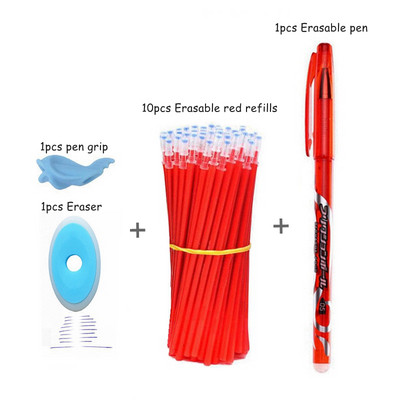 Haile Kawaii set tinte u boji Set izbrisljivih olovki s perivom drškom Kemijske olovke za ured Školski pribor Pismeni ispit Rezervni pribor