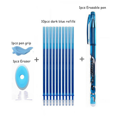 Haile Kawaii set tinte u boji Set izbrisljivih olovki s perivom drškom Kemijske olovke za ured Školski pribor Pismeni ispit Rezervni pribor