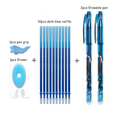 Haile Kawaii set tinte u boji Set izbrisljivih olovki s perivom drškom Kemijske olovke za ured Školski pribor Pismeni ispit Rezervni pribor