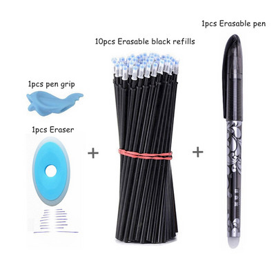 Haile Kawaii set tinte u boji Set izbrisljivih olovki s perivom drškom Kemijske olovke za ured Školski pribor Pismeni ispit Rezervni pribor