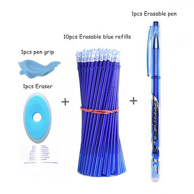 Haile Kawaii set tinte u boji Set izbrisljivih olovki s perivom drškom Kemijske olovke za ured Školski pribor Pismeni ispit Rezervni pribor