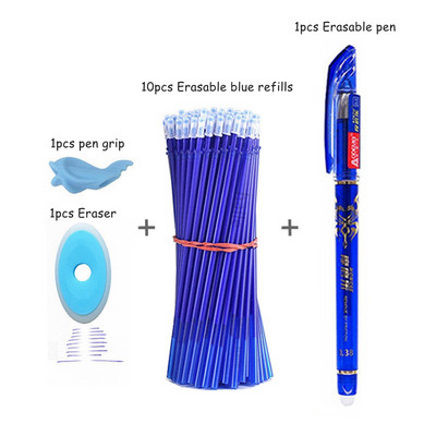 Haile Kawaii set tinte u boji Set izbrisljivih olovki s perivom drškom Kemijske olovke za ured Školski pribor Pismeni ispit Rezervni pribor