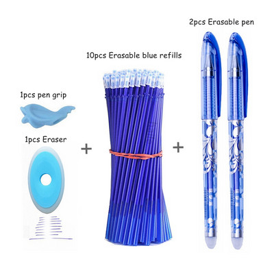Haile Kawaii set tinte u boji Set izbrisljivih olovki s perivom drškom Kemijske olovke za ured Školski pribor Pismeni ispit Rezervni pribor