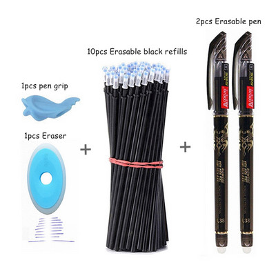 Haile Kawaii set tinte u boji Set izbrisljivih olovki s perivom drškom Kemijske olovke za ured Školski pribor Pismeni ispit Rezervni pribor