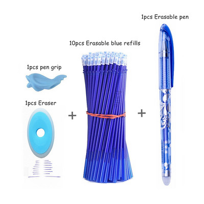 Haile Kawaii set tinte u boji Set izbrisljivih olovki s perivom drškom Kemijske olovke za ured Školski pribor Pismeni ispit Rezervni pribor