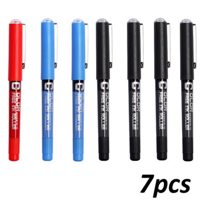 7 kom/lot 0,38 Igla ravna kemijska olovka tekućeg tipa vodena gel olovka Extra Fine Point Roller kemijska olovka s tekućom tintom