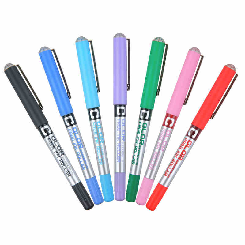 7 kom/lot 0,38 Igla ravna kemijska olovka tekućeg tipa vodena gel olovka Extra Fine Point Roller kemijska olovka s tekućom tintom