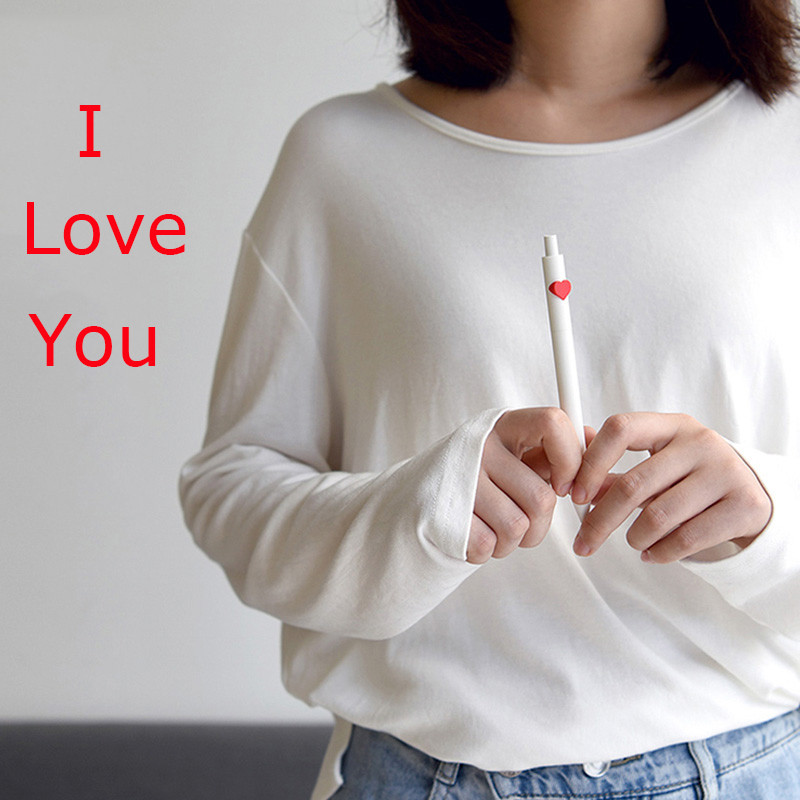 YOUPIN Kacogreen Kaco LOVE Gel Pen Sign Pen 0,5 mm pildspalva, melna tinte Lodīšu pildspalva, kodols, izturīga parakstīšanas pildspalva ABS plastmasas gluda tinte