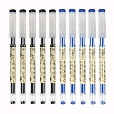 Gēla pildspalva 0,35 MM melna/zila/sarkana tintes uzpildes caurspīdīgs stienis roktura marķieru pildspalvām Skolas biroja parakstu rakstīšanai stacionāra