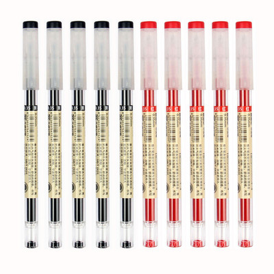 Gēla pildspalva 0,35 MM melna/zila/sarkana tintes uzpildes caurspīdīgs stienis roktura marķieru pildspalvām Skolas biroja parakstu rakstīšanai stacionāra