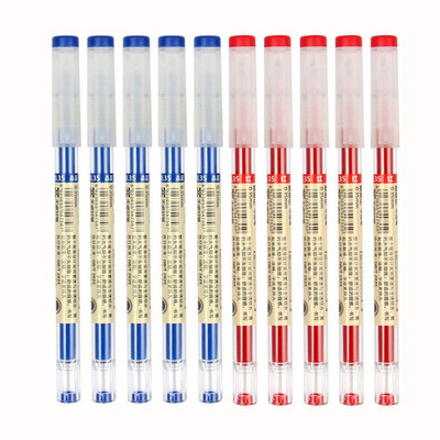 Gēla pildspalva 0,35 MM melna/zila/sarkana tintes uzpildes caurspīdīgs stienis roktura marķieru pildspalvām Skolas biroja parakstu rakstīšanai stacionāra
