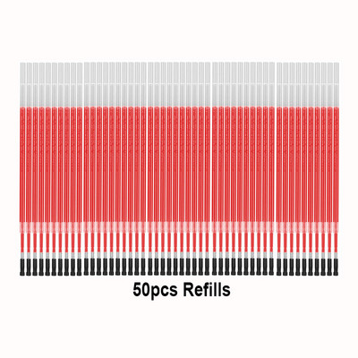 Gēla pildspalva 0,35 MM melna/zila/sarkana tintes uzpildes caurspīdīgs stienis roktura marķieru pildspalvām Skolas biroja parakstu rakstīšanai stacionāra