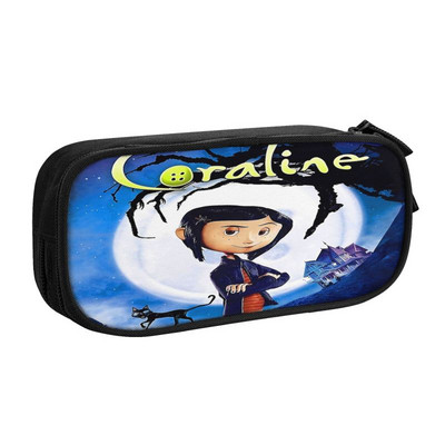 Slatke pernice za horor filmove za Noć vještica Coraline za djevojčice i dječake, torba za olovke velikog kapaciteta, školski pribor