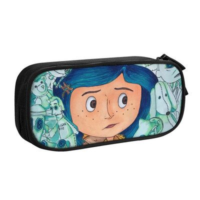 Slatke pernice za horor filmove za Noć vještica Coraline za djevojčice i dječake, torba za olovke velikog kapaciteta, školski pribor