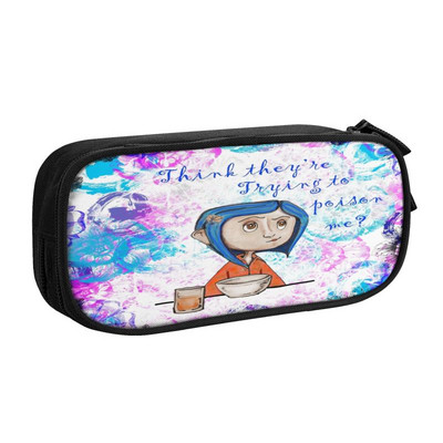 Slatke pernice za horor filmove za Noć vještica Coraline za djevojčice i dječake, torba za olovke velikog kapaciteta, školski pribor