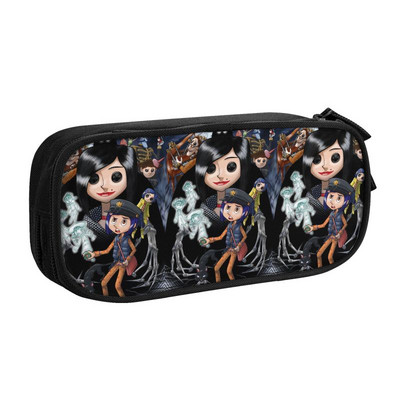 Slatke pernice za horor filmove za Noć vještica Coraline za djevojčice i dječake, torba za olovke velikog kapaciteta, školski pribor
