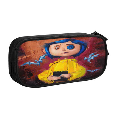 Slatke pernice za horor filmove za Noć vještica Coraline za djevojčice i dječake, torba za olovke velikog kapaciteta, školski pribor