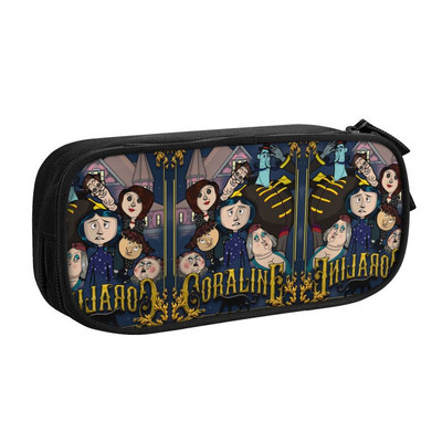 Slatke pernice za horor filmove za Noć vještica Coraline za djevojčice i dječake, torba za olovke velikog kapaciteta, školski pribor