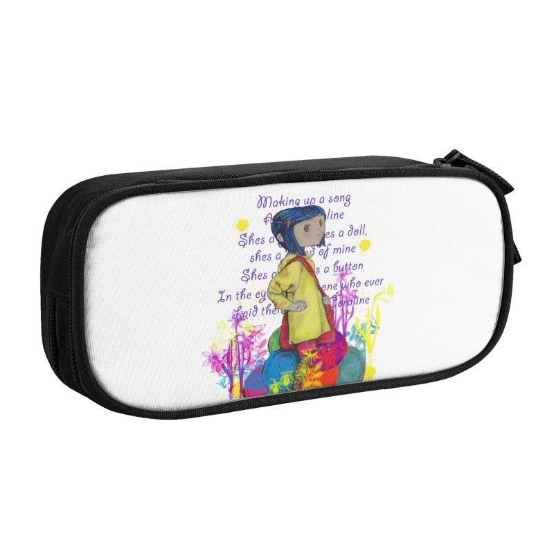 Slatke pernice za horor filmove za Noć vještica Coraline za djevojčice i dječake, torba za olovke velikog kapaciteta, školski pribor