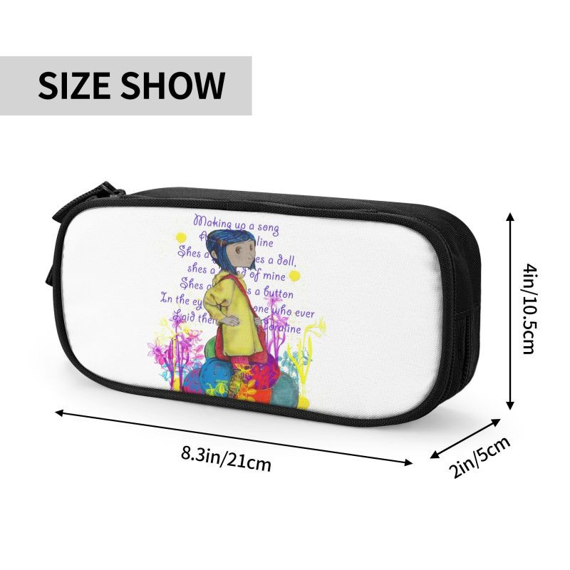 Slatke pernice za horor filmove za Noć vještica Coraline za djevojčice i dječake, torba za olovke velikog kapaciteta, školski pribor