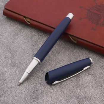 2022 Quality 406 Metal Rollerball Pen Frosted Blue Stationery Σχολικά προμήθειες γραφείου Signature μελάνι στυλό Νέο δώρο