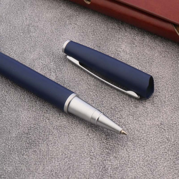 2022 Quality 406 Metal Rollerball Pen Frosted Blue Stationery Σχολικά προμήθειες γραφείου Signature μελάνι στυλό Νέο δώρο