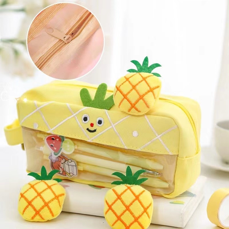 ŽUTA KOLEKCIJA Pernica Mekana slatka torba za olovke Crtani medvjed Kawaii Studentski pribor Školski pribor Torba za pohranu velikog kapaciteta