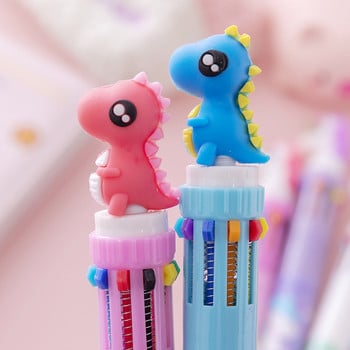 10 Color Kawaii Animal Cartoon στυλό Χαριτωμένο σχολικό προμήθειες γραφείου Χαρτικά Papelaria Escolar Πολύχρωμο στυλό για κορίτσι Δώρο