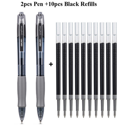 Deli gel olovke na uvlačenje, 0,5 mm Extra Fine Point Bullet Blue Refills, glatko pisanje, brzo sušenje, školski uredski poslovni pribor