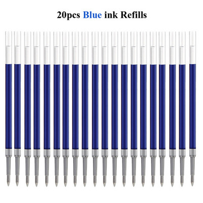 Deli gel olovke na uvlačenje, 0,5 mm Extra Fine Point Bullet Blue Refills, glatko pisanje, brzo sušenje, školski uredski poslovni pribor