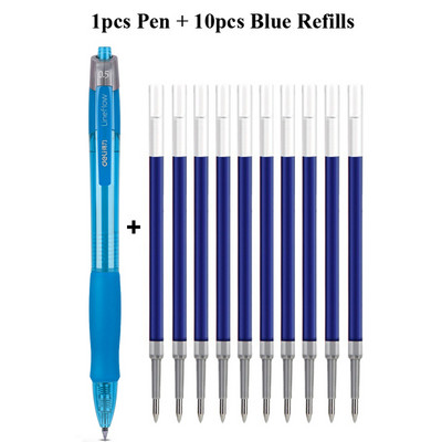 Deli gel olovke na uvlačenje, 0,5 mm Extra Fine Point Bullet Blue Refills, glatko pisanje, brzo sušenje, školski uredski poslovni pribor