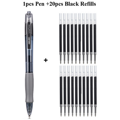 Deli gel olovke na uvlačenje, 0,5 mm Extra Fine Point Bullet Blue Refills, glatko pisanje, brzo sušenje, školski uredski poslovni pribor
