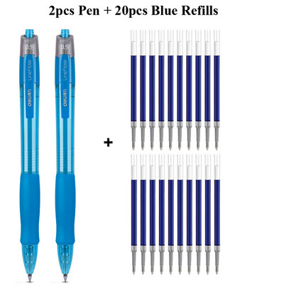 Deli gel olovke na uvlačenje, 0,5 mm Extra Fine Point Bullet Blue Refills, glatko pisanje, brzo sušenje, školski uredski poslovni pribor