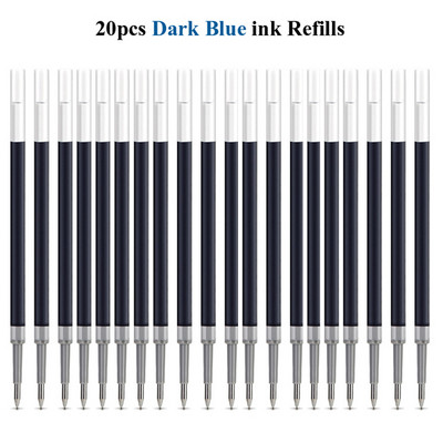 Deli gel olovke na uvlačenje, 0,5 mm Extra Fine Point Bullet Blue Refills, glatko pisanje, brzo sušenje, školski uredski poslovni pribor