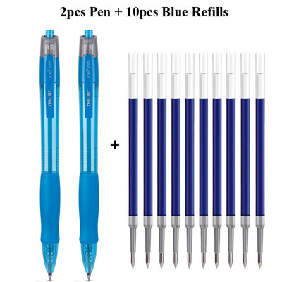 Deli gel olovke na uvlačenje, 0,5 mm Extra Fine Point Bullet Blue Refills, glatko pisanje, brzo sušenje, školski uredski poslovni pribor