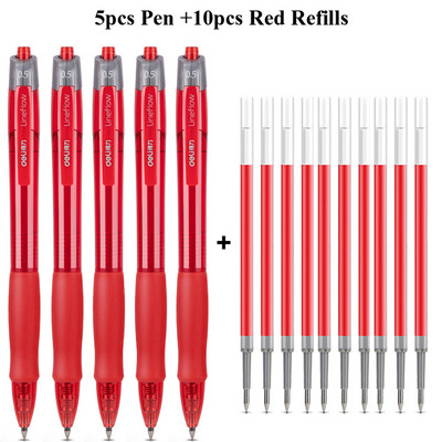 Deli gel olovke na uvlačenje, 0,5 mm Extra Fine Point Bullet Blue Refills, glatko pisanje, brzo sušenje, školski uredski poslovni pribor