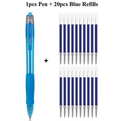 Deli gel olovke na uvlačenje, 0,5 mm Extra Fine Point Bullet Blue Refills, glatko pisanje, brzo sušenje, školski uredski poslovni pribor