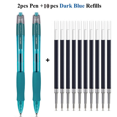 Deli gel olovke na uvlačenje, 0,5 mm Extra Fine Point Bullet Blue Refills, glatko pisanje, brzo sušenje, školski uredski poslovni pribor