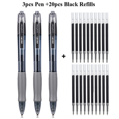 Deli gel olovke na uvlačenje, 0,5 mm Extra Fine Point Bullet Blue Refills, glatko pisanje, brzo sušenje, školski uredski poslovni pribor