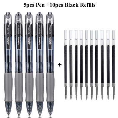 Deli gel olovke na uvlačenje, 0,5 mm Extra Fine Point Bullet Blue Refills, glatko pisanje, brzo sušenje, školski uredski poslovni pribor