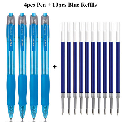 Deli gel olovke na uvlačenje, 0,5 mm Extra Fine Point Bullet Blue Refills, glatko pisanje, brzo sušenje, školski uredski poslovni pribor
