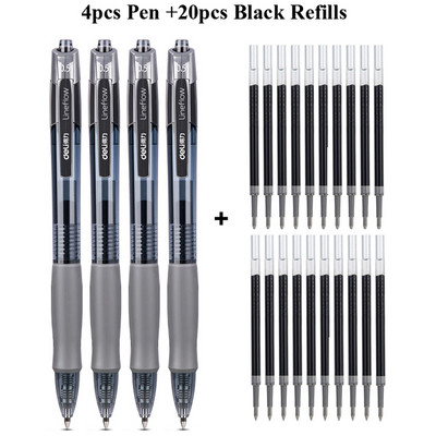 Deli gel olovke na uvlačenje, 0,5 mm Extra Fine Point Bullet Blue Refills, glatko pisanje, brzo sušenje, školski uredski poslovni pribor