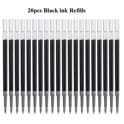 Deli gel olovke na uvlačenje, 0,5 mm Extra Fine Point Bullet Blue Refills, glatko pisanje, brzo sušenje, školski uredski poslovni pribor