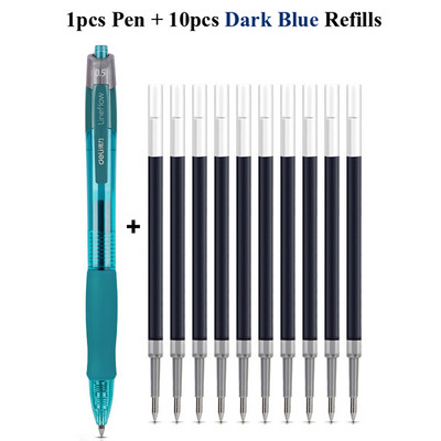 Deli gel olovke na uvlačenje, 0,5 mm Extra Fine Point Bullet Blue Refills, glatko pisanje, brzo sušenje, školski uredski poslovni pribor