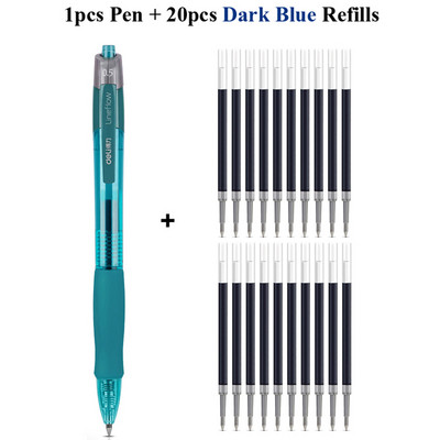 Deli gel olovke na uvlačenje, 0,5 mm Extra Fine Point Bullet Blue Refills, glatko pisanje, brzo sušenje, školski uredski poslovni pribor